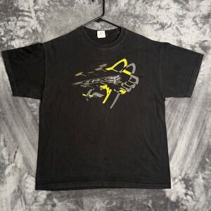 Fox Racing Graphic T-Shirt Mens Large Black Motocross Fox Head Logo Tee